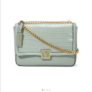 Victorias Secret Croc Embossed Shoulder Bag